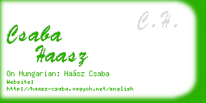csaba haasz business card