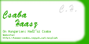 csaba haasz business card